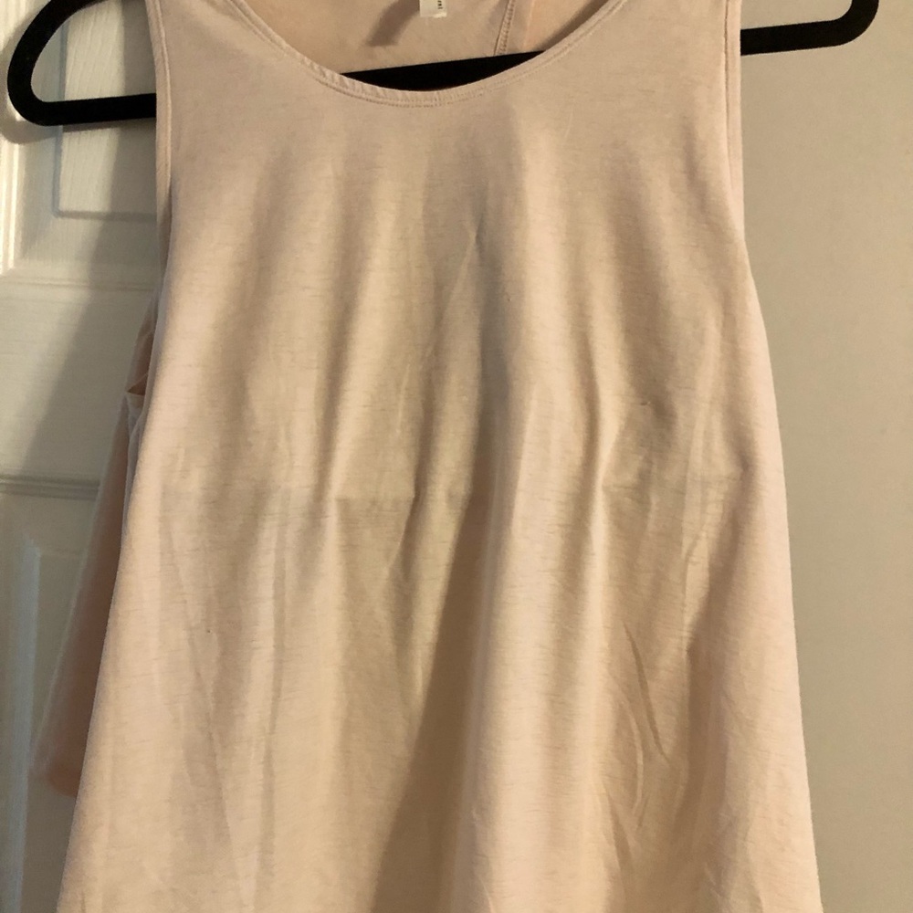 Free People Relaxed Scoop Tank with Built in Bra in Pale Blush\Beige